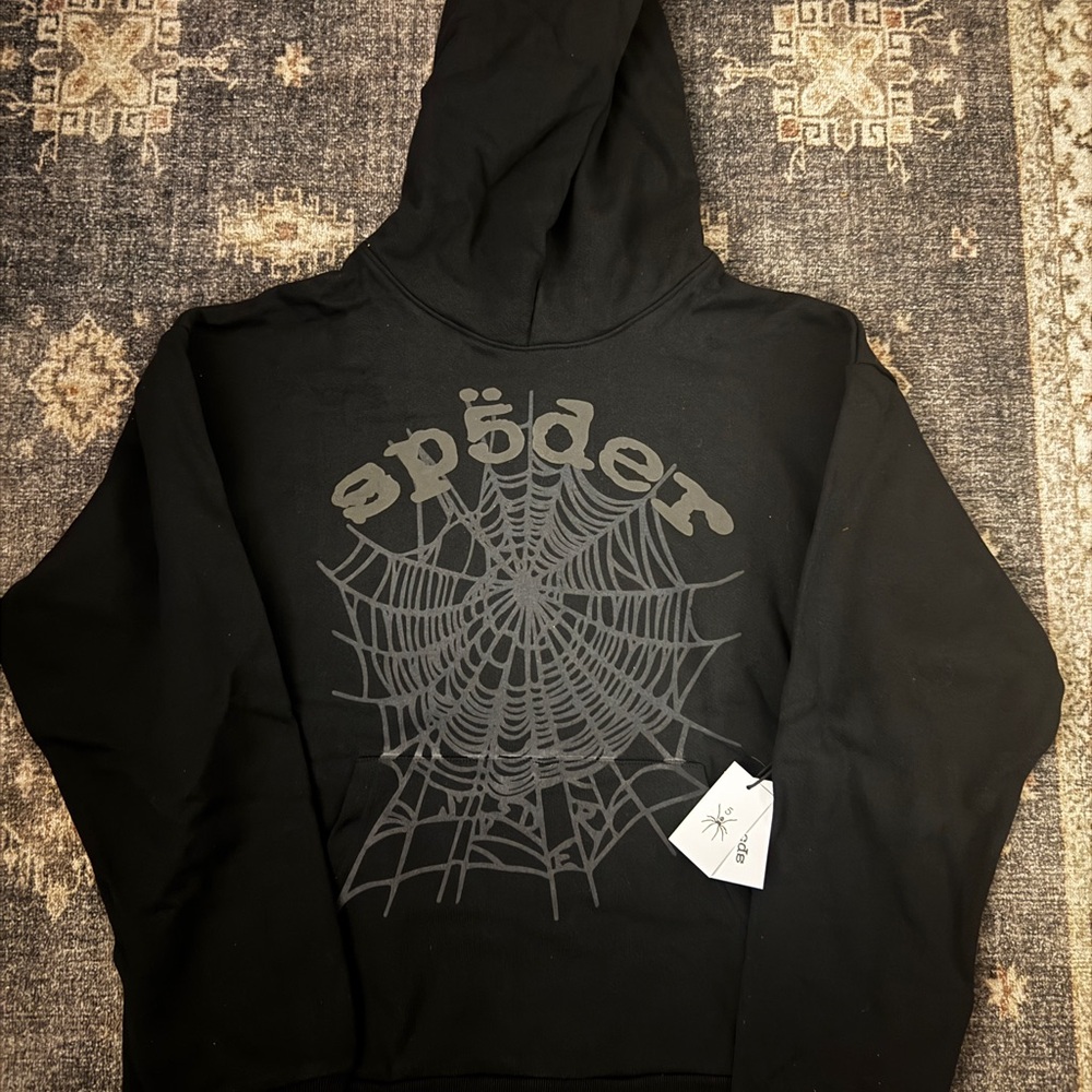 Spider Black Hoodie for Men